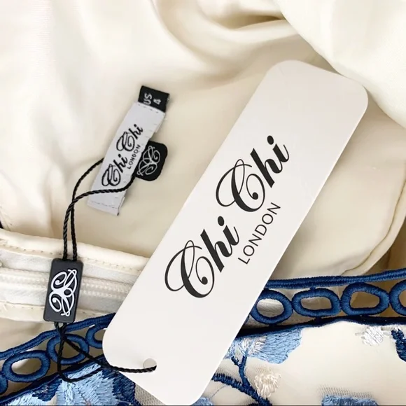 Chi Chi London Ashlee Embroidered Mesh Floral Dress 4 NWT - Picture 11 of 14